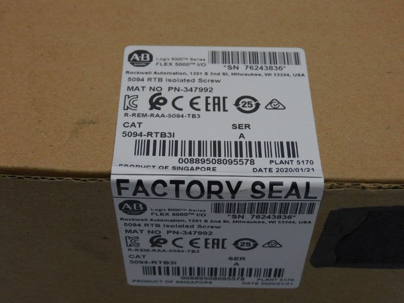 ALLEN BRADLEY 5094-RTB3I SER. A DATE: 2020 NSFS