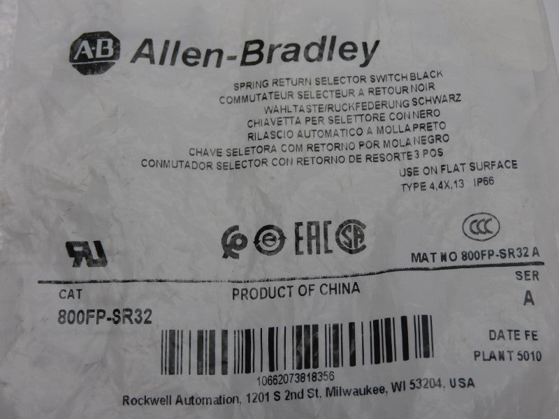 ALLEN BRADLEY 800FP-SR32 SER. A NSMP