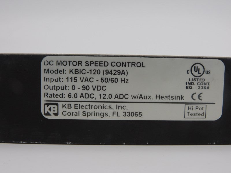 KB ELECTRONICS KBIC-120 (9429A) 115VAC UNMP