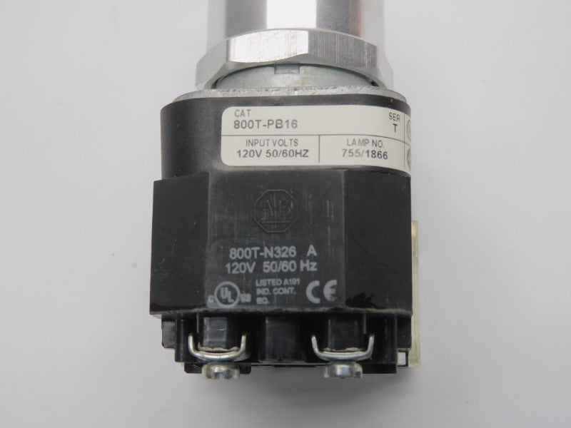 ALLEN BRADLEY 800T-PB16 SER. T 120V UNMP