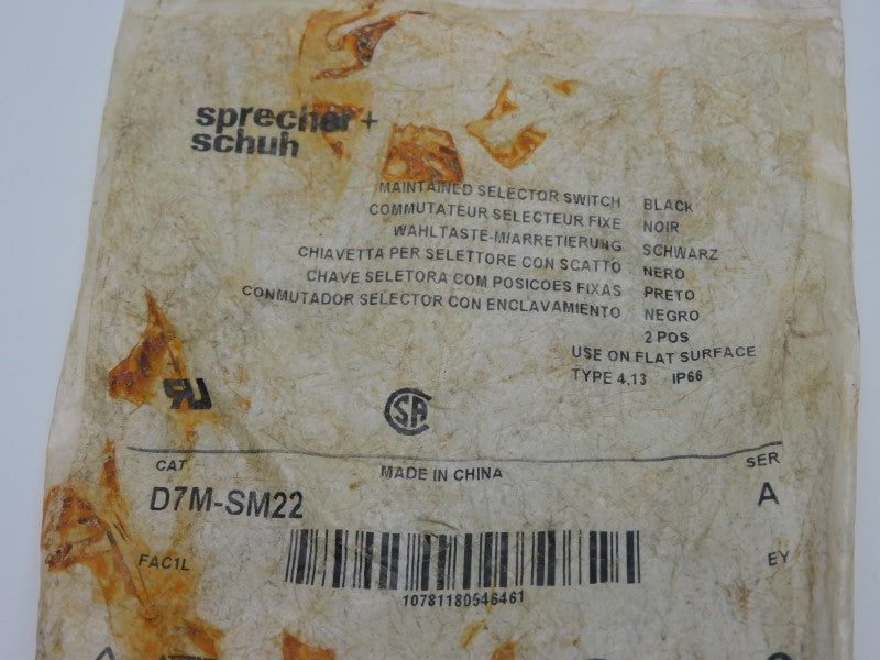 SPRECHER+SCHUH D7M-SM22 SER. A NSMP
