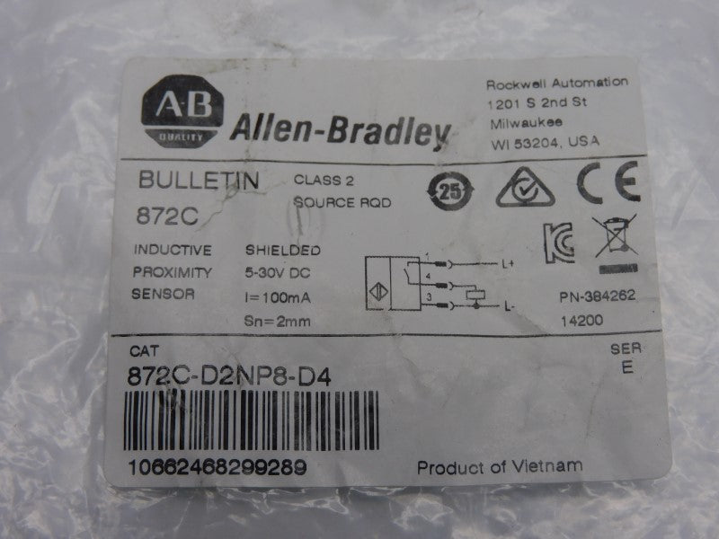 ALLEN BRADLEY 872C-D2NP8-D4 SER. E 5-30VDC NSMP