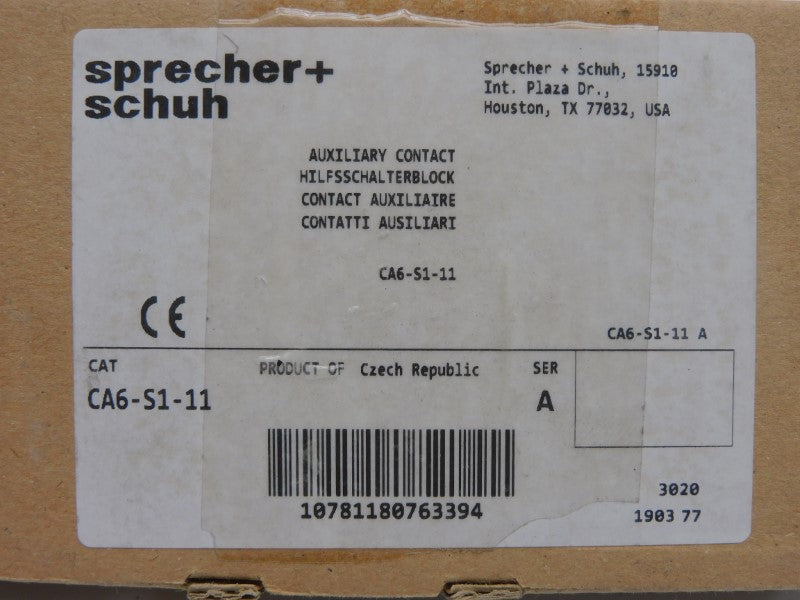 SPRECHER+SCHUH CA6-S1-11 SER. A 690V 16A NSMP