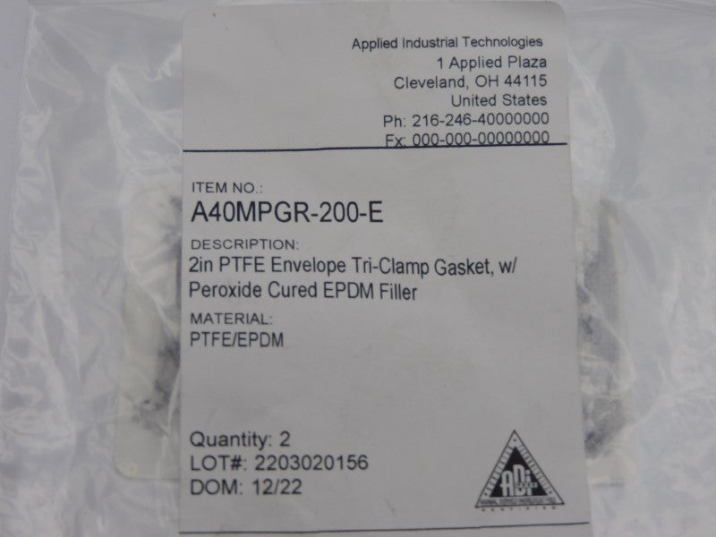 APPLIED INDUSTRIAL TECHNOLOGIES A40MPGR-200-E (PKG OF 2) NSMP
