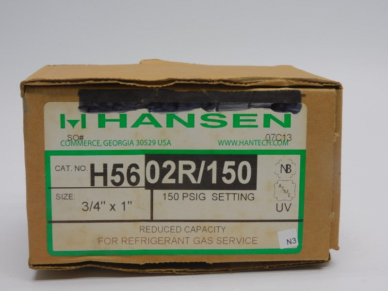 HANSEN H5602R/150 6A 150PSI 3/4" NSMP