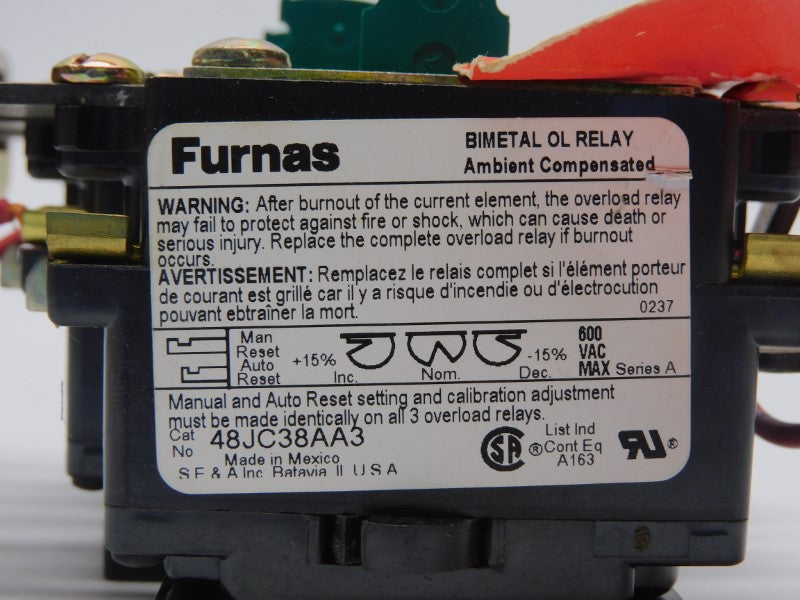 FURNAS 48JC38AA3 SER. A 600VAC NSMP