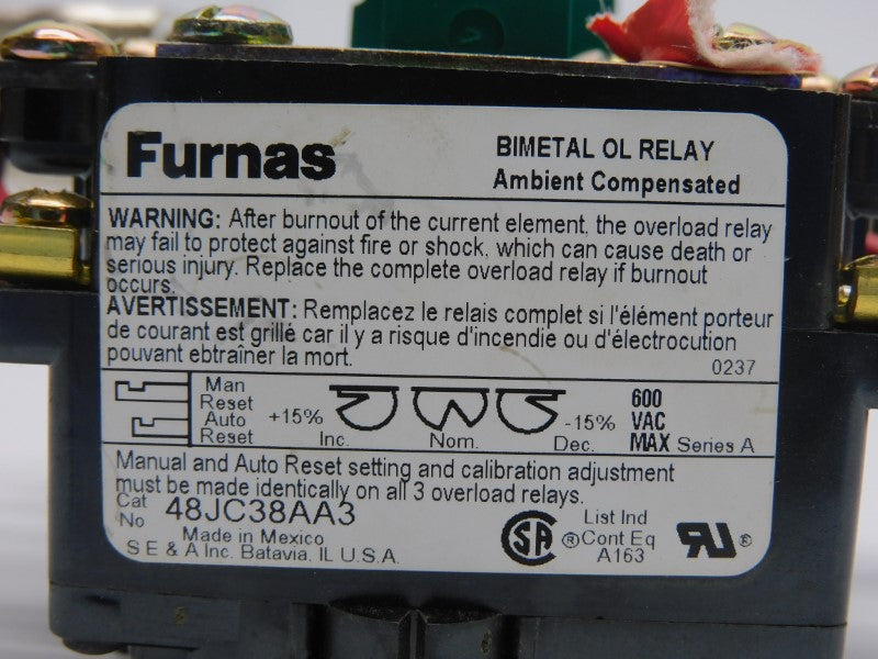 FURNAS 48JC38AA3 SER. A 600VAC UNMP