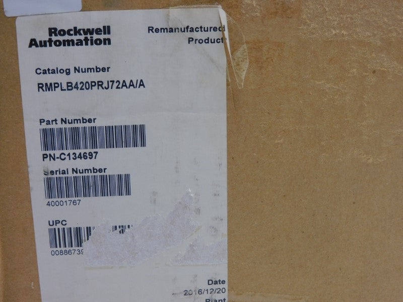 ALLEN BRADLEY MPL-B420P-RJ72AA SER. A 480V 6.4A REMAN
