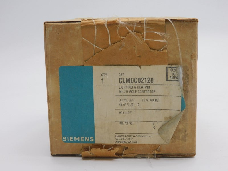 SIEMENS CLM0C02120 120V 30A NSFS