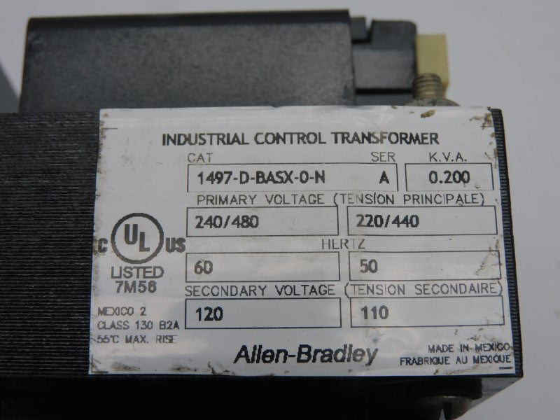 ALLEN BRADLEY 1497-D-BASX-0-N SER. A 240/480V UNMP