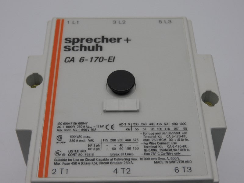 SPRECHER+SCHUH CA6-170-EI-11 110-130V 250A NSMP