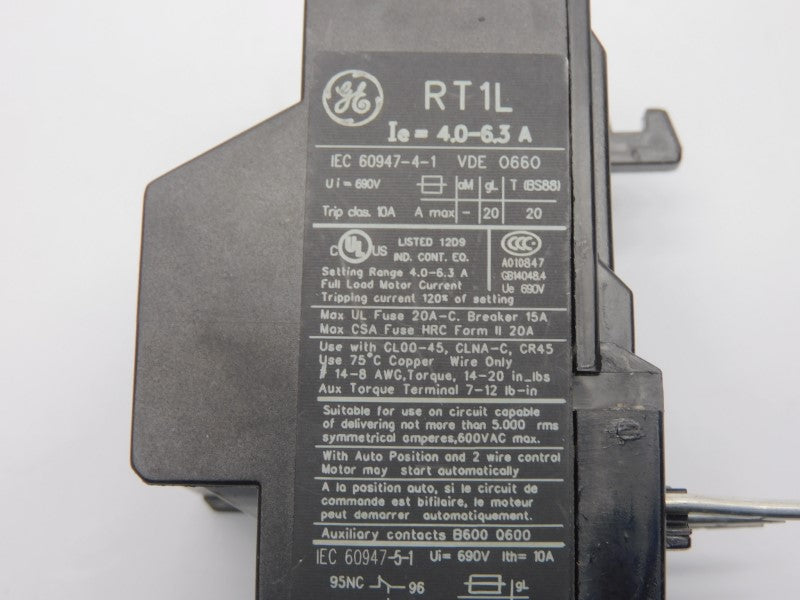 GENERAL ELECTRIC RT1L 690V 4.0-6.3A UNMP