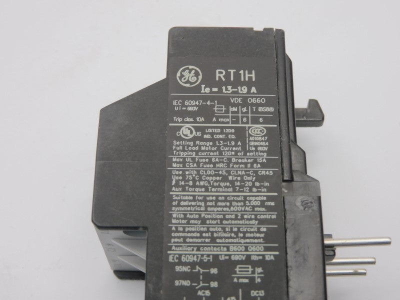 GENERAL ELECTRIC RT1H 690V 1.3-1.9A NSMP