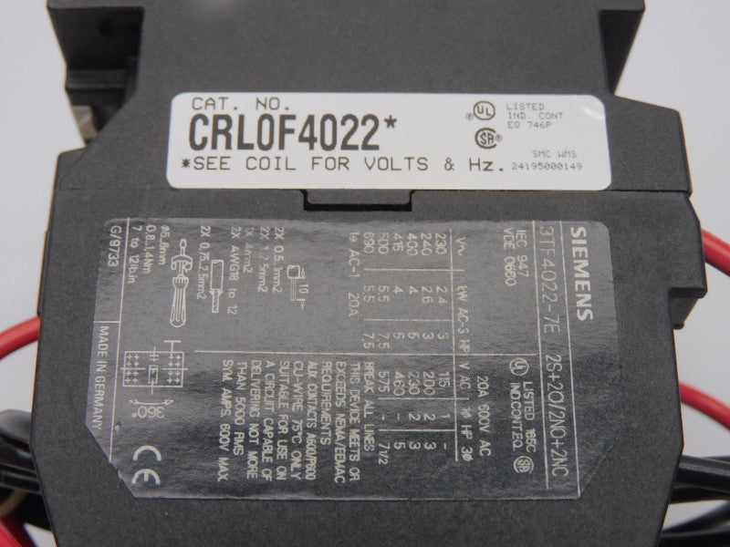 SIEMENS CRL0F4022* 110/120V 20A NSNP