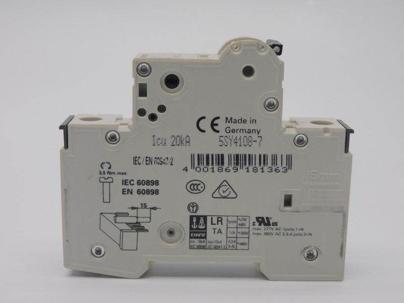 SIEMENS 5SY4108-7 230/400V 8A NSNP