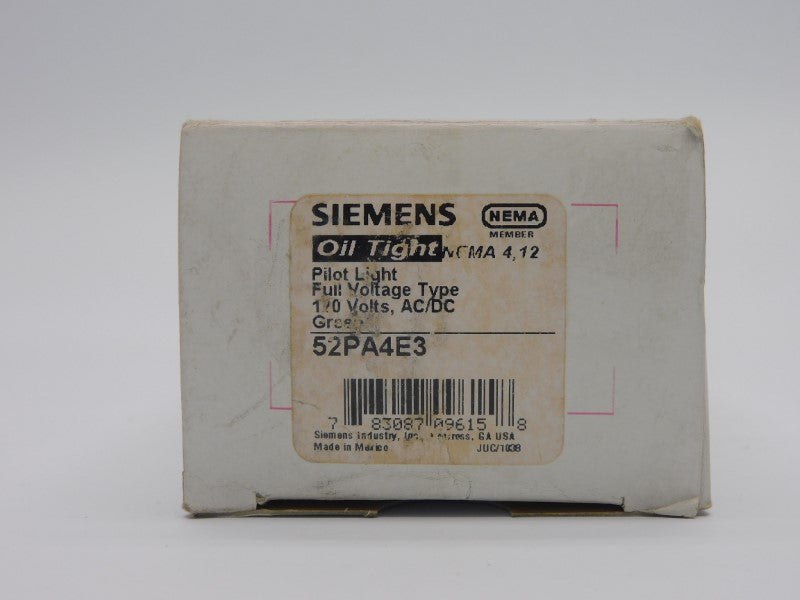 SIEMENS 52PA4E3 120VAC/DC NSMP