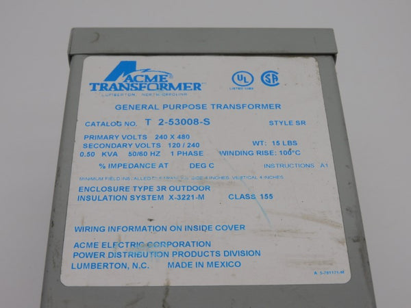 ACME T2-53008-S 480V NSNP