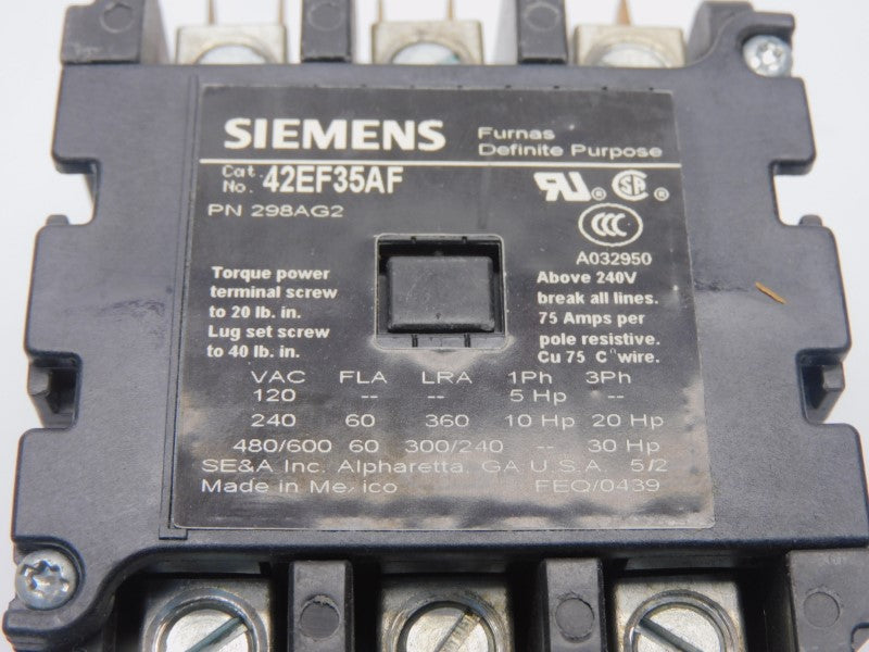 SIEMENS 42EF35AF 110/120V 60A NSMP
