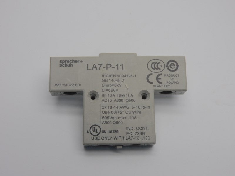 SPRECHER+SCHUH LA7-P-11 690V 12A NSNP