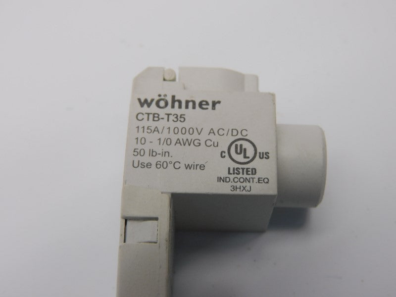 WOHNER CTB-T35 31550.000 1000VAC/DC 115A (PKG OF 10) NSMP