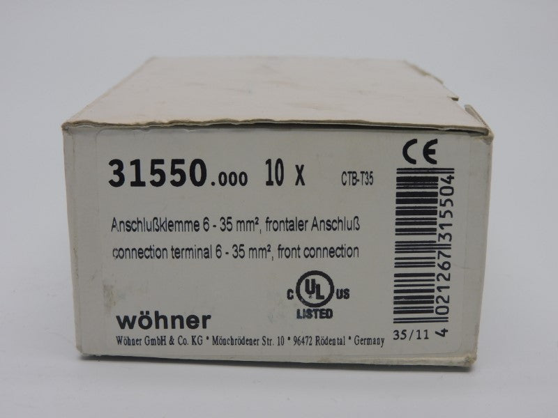 WOHNER CTB-T35 31550.000 1000VAC/DC 115A (PKG OF 10) NSMP