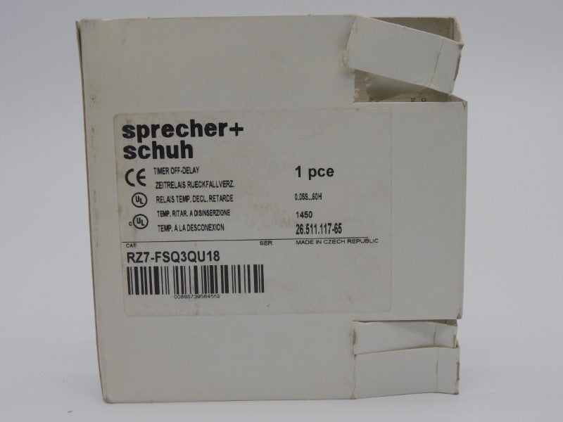 SPRECHER+SCHUH RZ7-FSQ3QU18 SER. B 24-240VAC/DC 15A 0.15S-10M NSMP