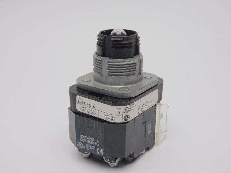 ALLEN BRADLEY 800T-PB16 SER. T 120VAC (WH) (AS IS) NSMP