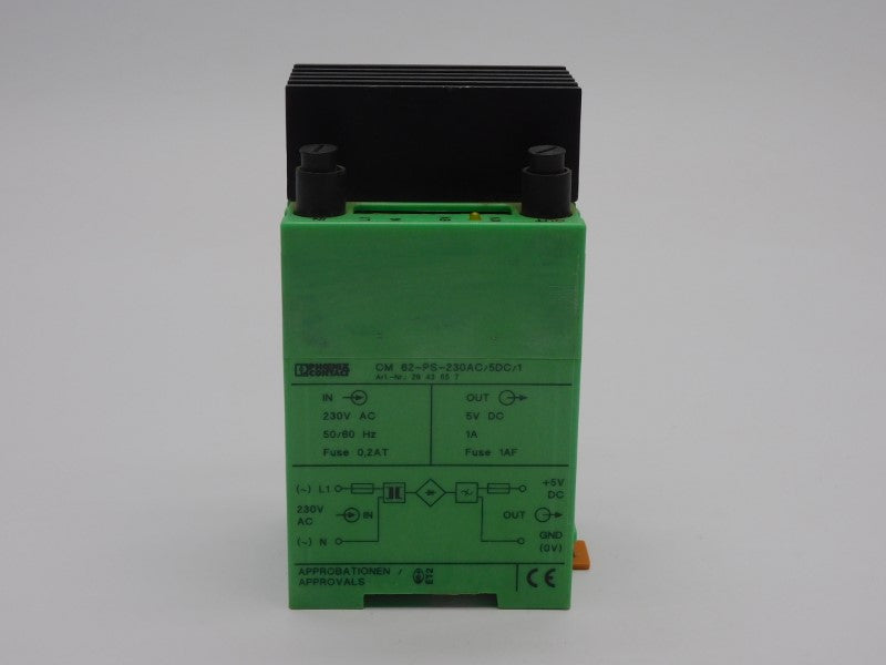 PHOENIX CONTACT CM62-PS-230AC/5DC/1 2943657 230VAC 1A UNMP