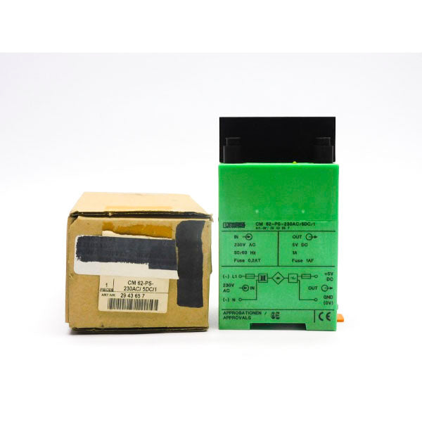 PHOENIX CONTACT CM62-PS-230AC/5DC/1 2943657 230VAC 1A NSMP