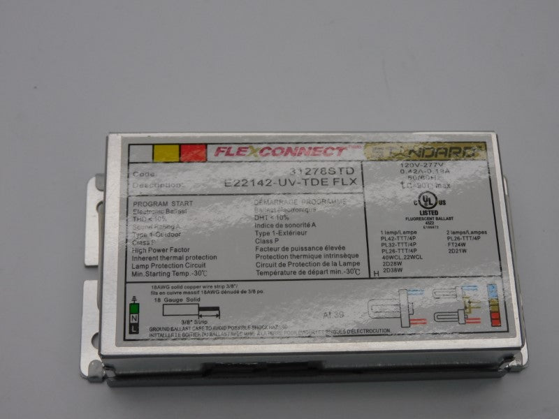 STANDARD E22142-UV-TDEFLX 31278STD 120-277V 0.42/0.19A NSMP