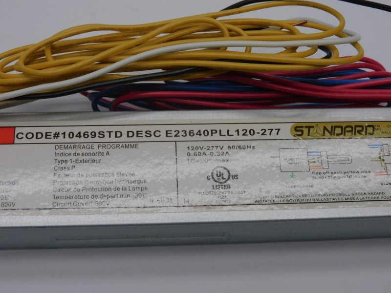 STANDARD E23640PLL120-277 10469STD 120-277V 0.69-0.32A NSMP