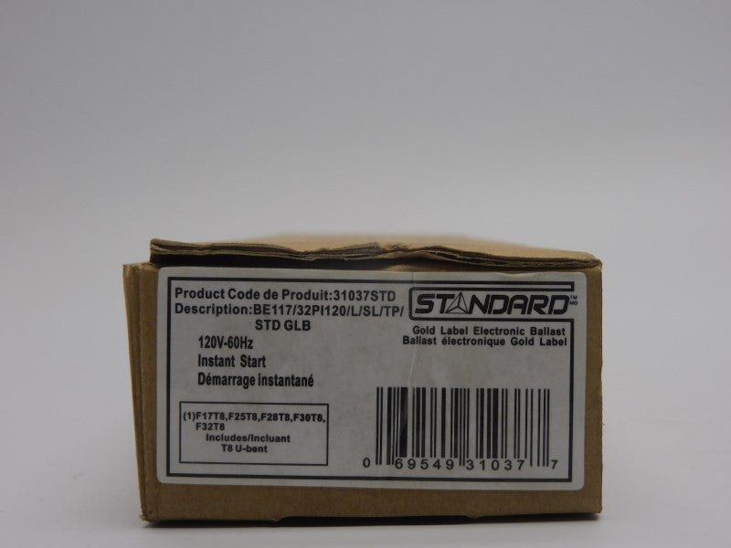 STANDARD BE117/32PI120/L/SL/TP/STDGLB 31037STD 120V 0.26A NSMP