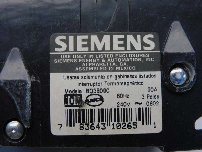SIEMENS BQ3B090 240V 90A NSNP