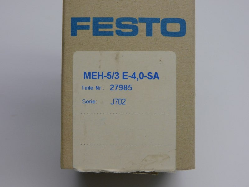 FESTO MEH-5/3E-4.0-SA 27985 24VDC 120PSI NSMP