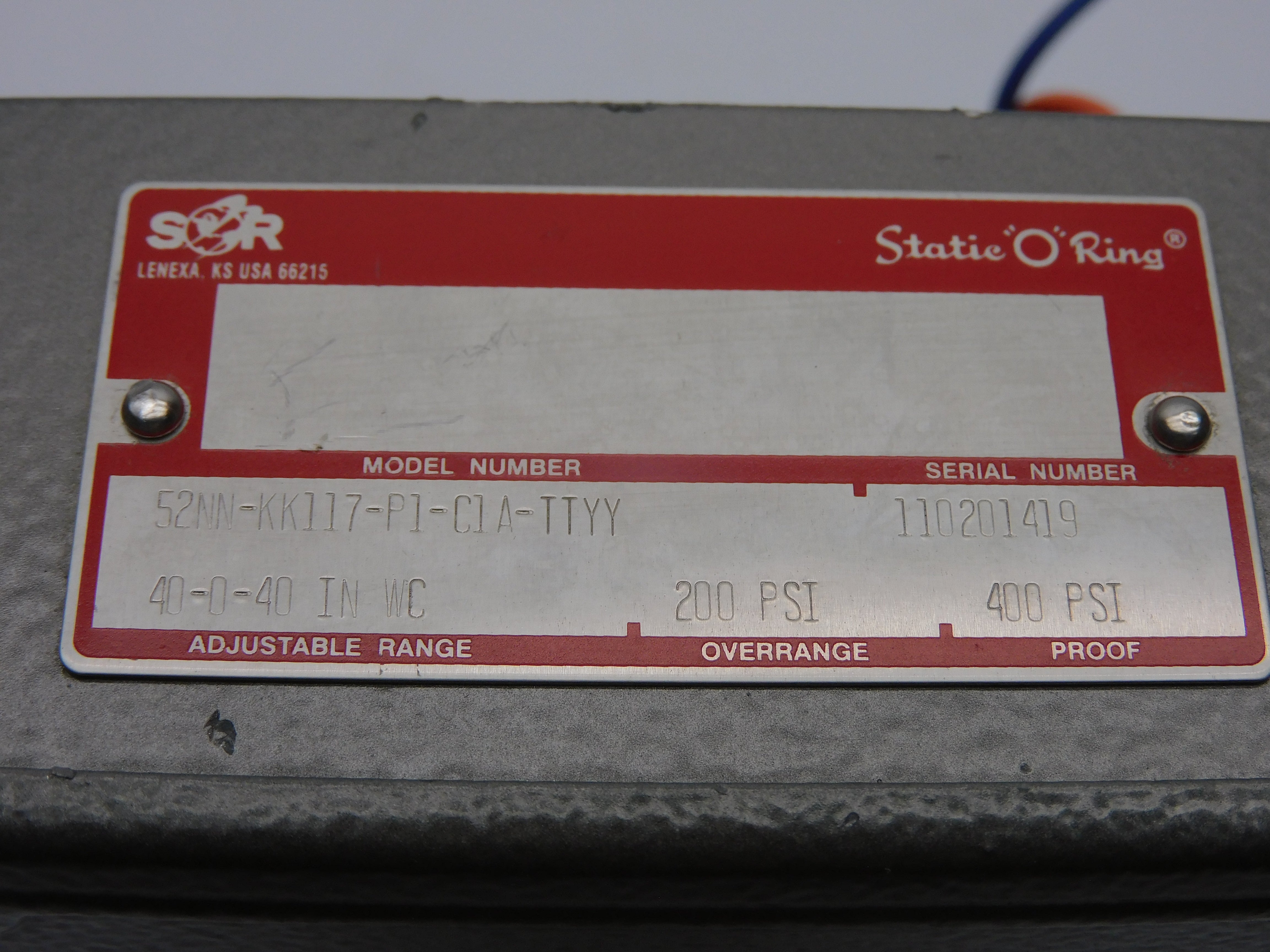 SOR 52NN-KK117-P1-C1A-TTY 200PSI NSNP