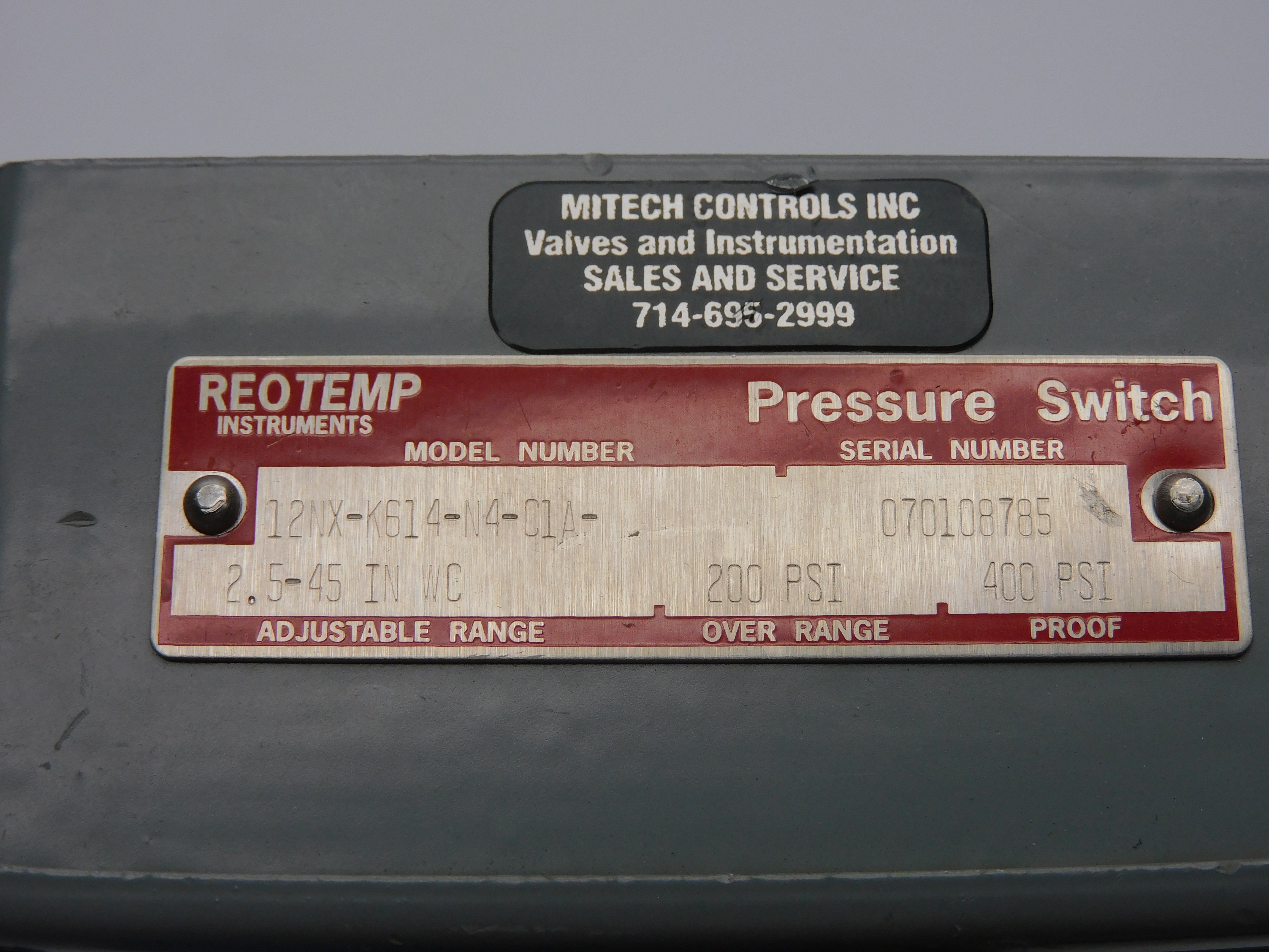 REOTEMP 12NX-K614-N4-C1A 200PSI NSNP