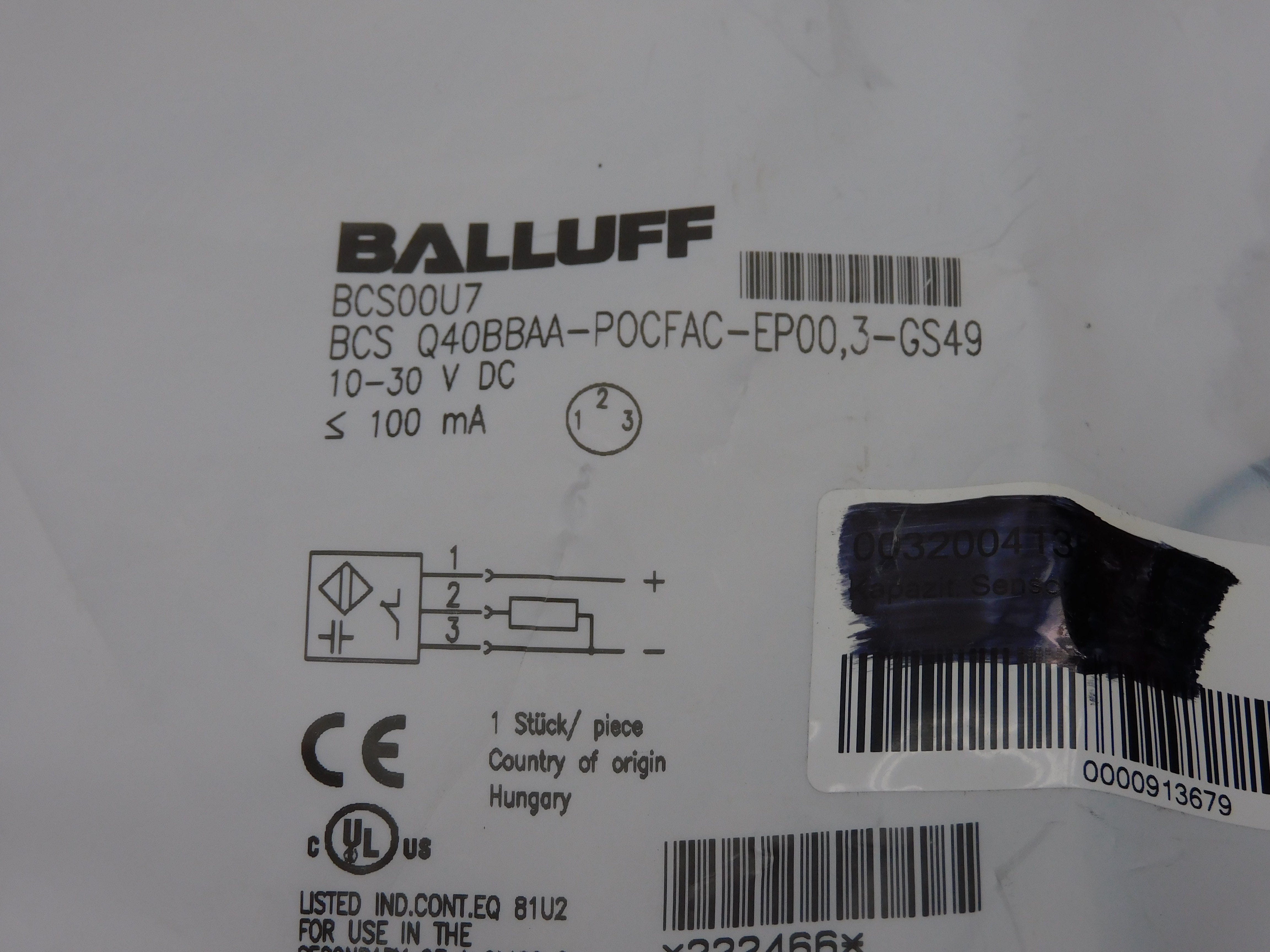 BALLUFF BCSQ40BBAA-P0CFAC-EP00.3-GS49 BCS00U7 10-30VDC NSMP
