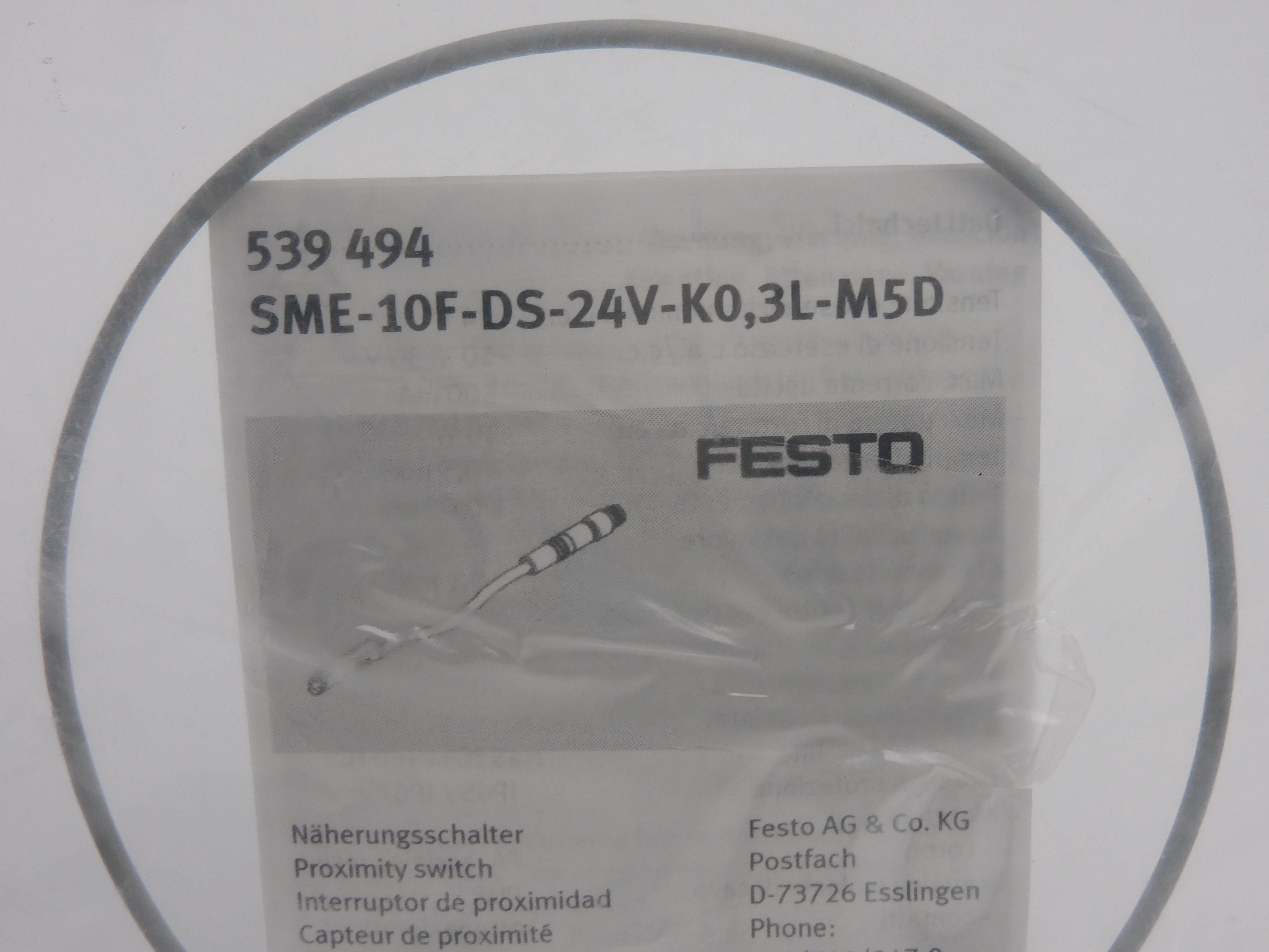FESTO SME-10F-DS-24V-K0.3L-M5D 539494 NSMP