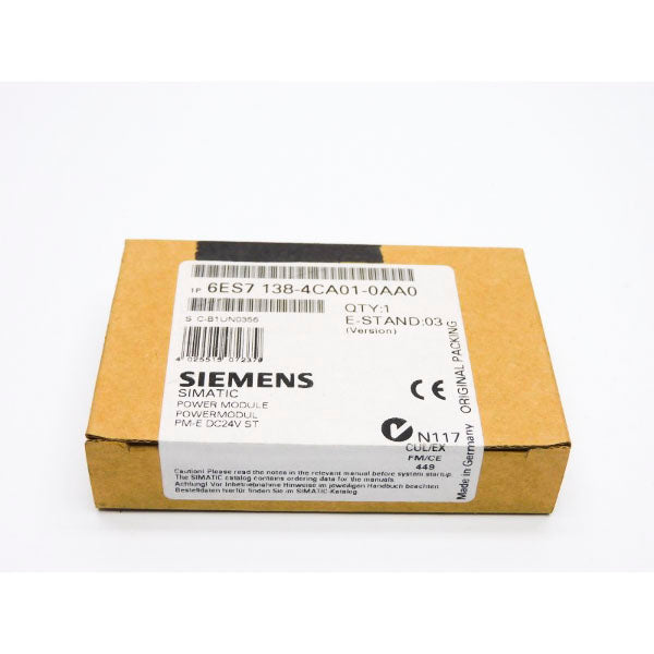 SIEMENS 6ES7138-4CA01-0AA0 VER. 03 24VDC NSFS