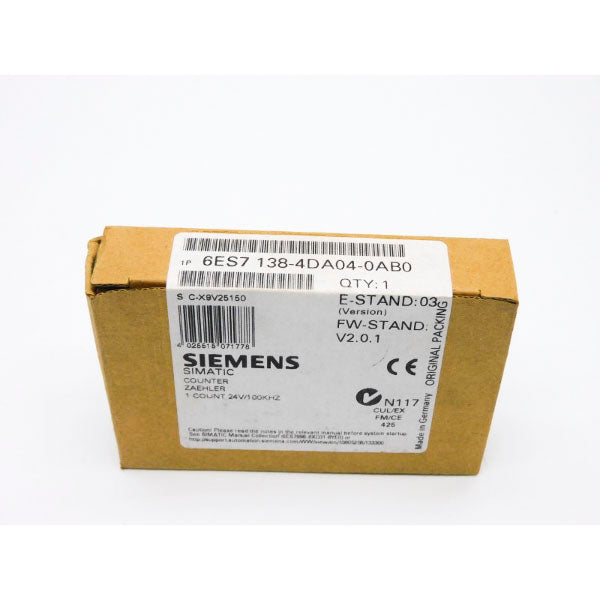 SIEMENS 6ES7138-4DA04-0AB0 24V F/W V2.0.1 VER. 03 NSFS