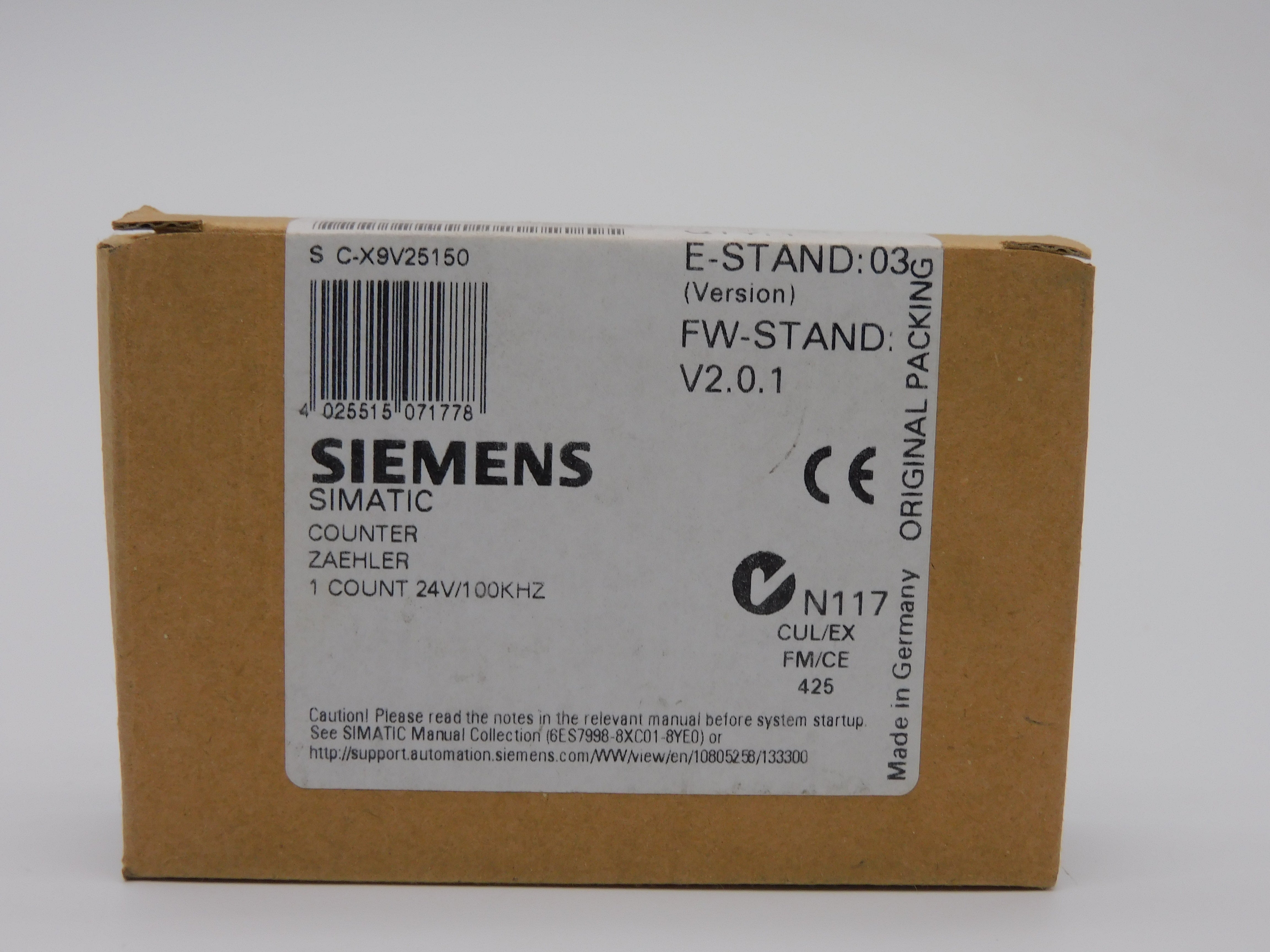 SIEMENS 6ES7138-4DA04-0AB0 24V F/W V2.0.1 VER. 03 NSFS