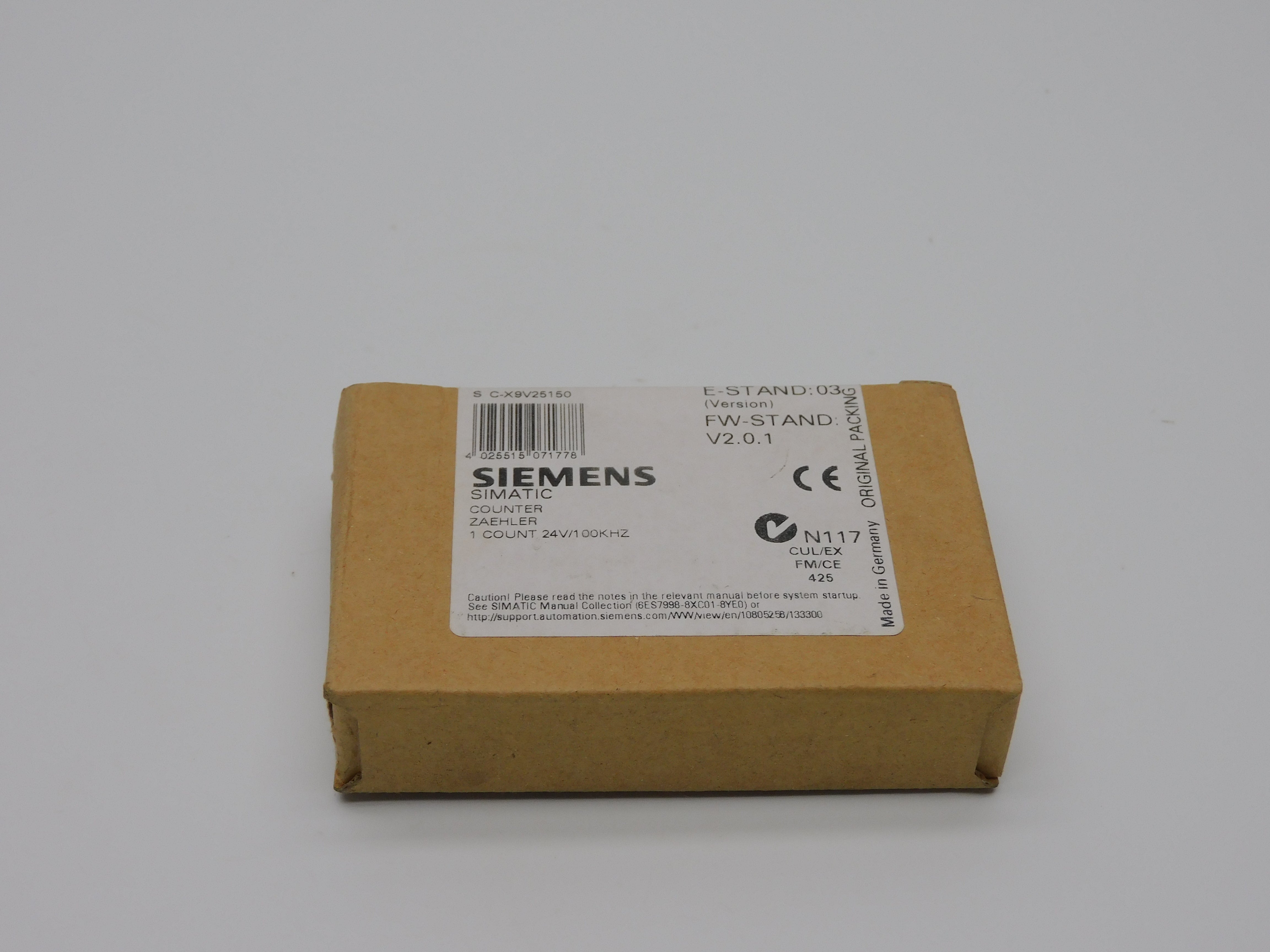SIEMENS 6ES7138-4DA04-0AB0 24V F/W V2.0.1 VER. 03 NSFS