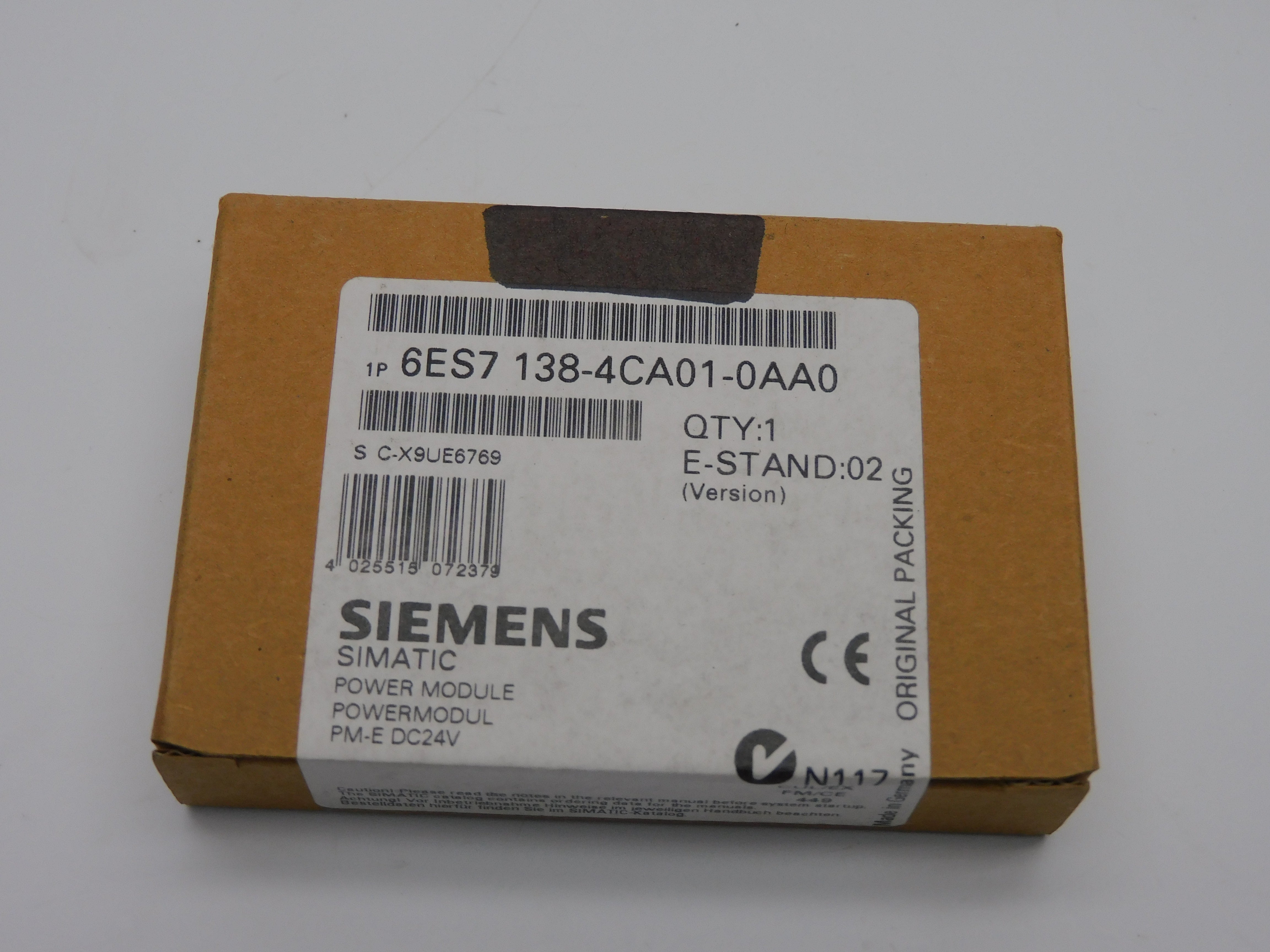 SIEMENS 6ES7138-4CA01-0AA0 24VDC VER. 02 NSFS
