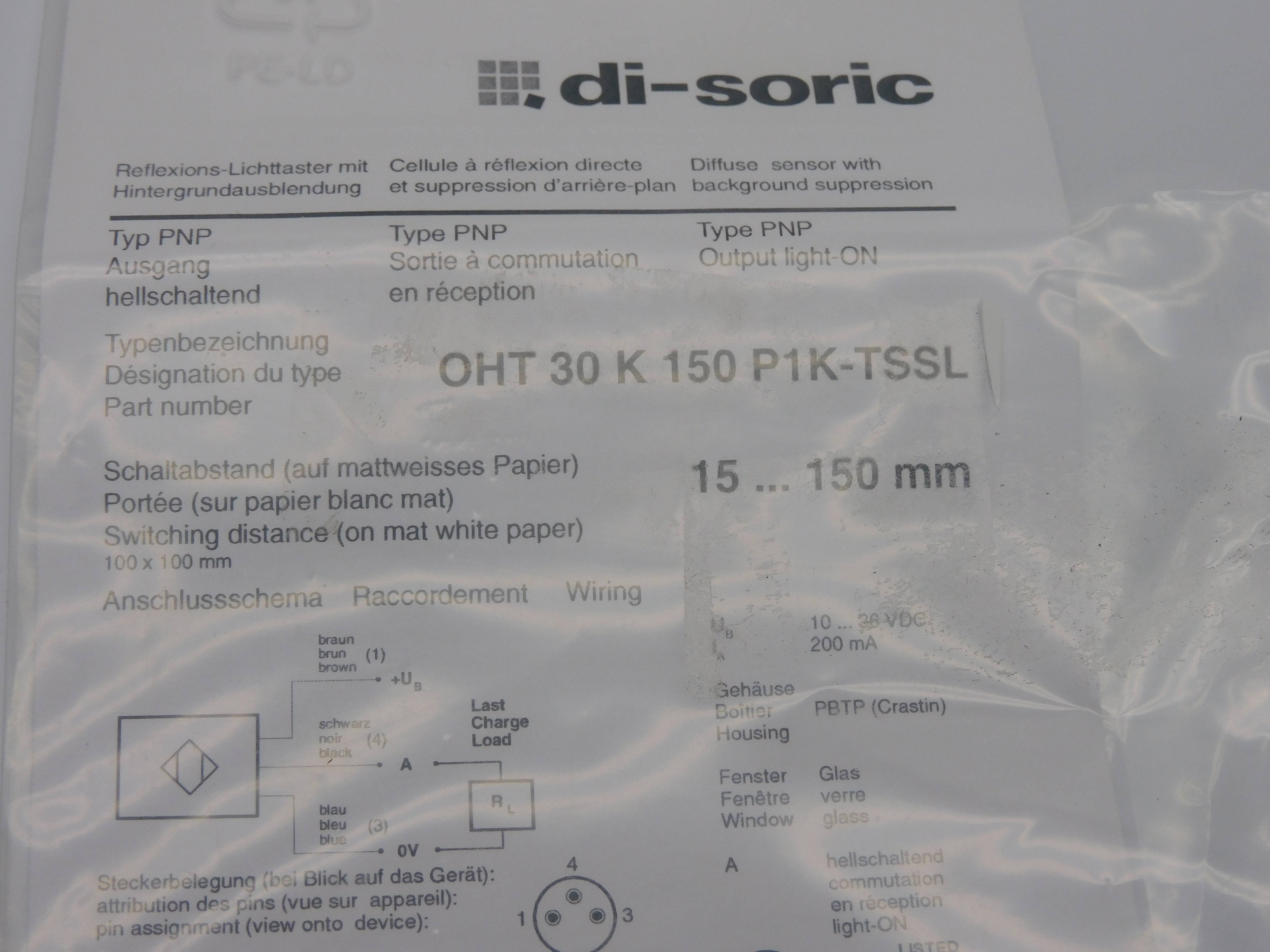 DI-SORIC OHT30K150P1K-TSSL 10-36VDC NSMP