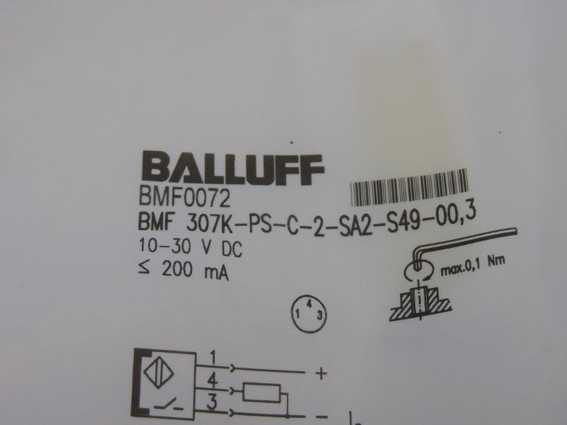 BALLUFF BMF307K-PS-C-2-SA2-S49-00.3 BMF0072 10-30VDC NSMP