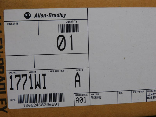 ALLEN BRADLEY 1771-WI SER. A REV. A01 NSMP