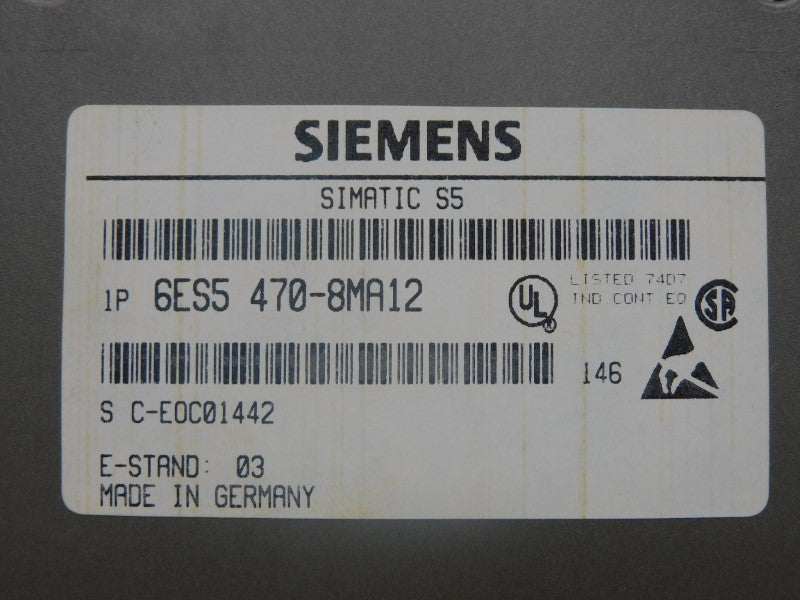 SIEMENS 6ES5470-8MA12 24V VER. 03 NSMP