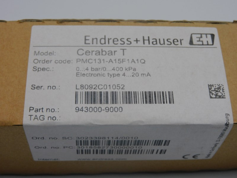 ENDRESS+HAUSER PMC131-A15F1A1Q 943000-9000 11-30VDC NSMP