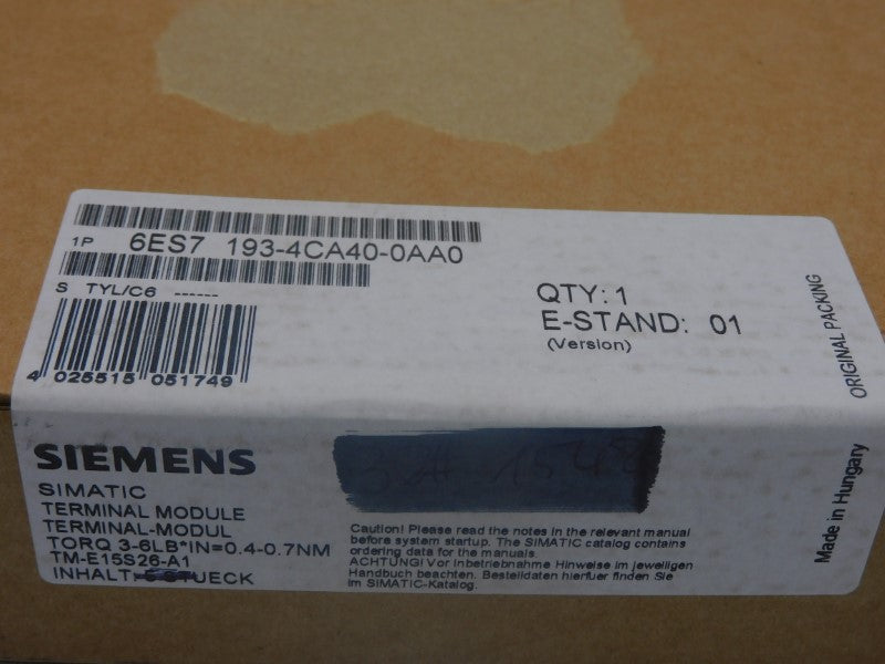 SIEMENS 6ES7193-4CA40-0AA0 VER. 01 NSFS