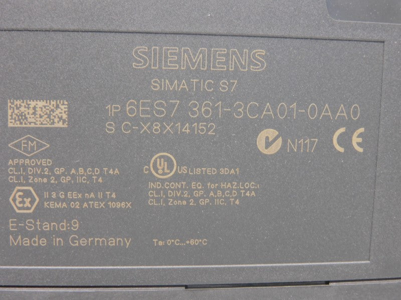 SIEMENS 6ES7361-3CA01-0AA0 VER. 09 5VDC NSMP
